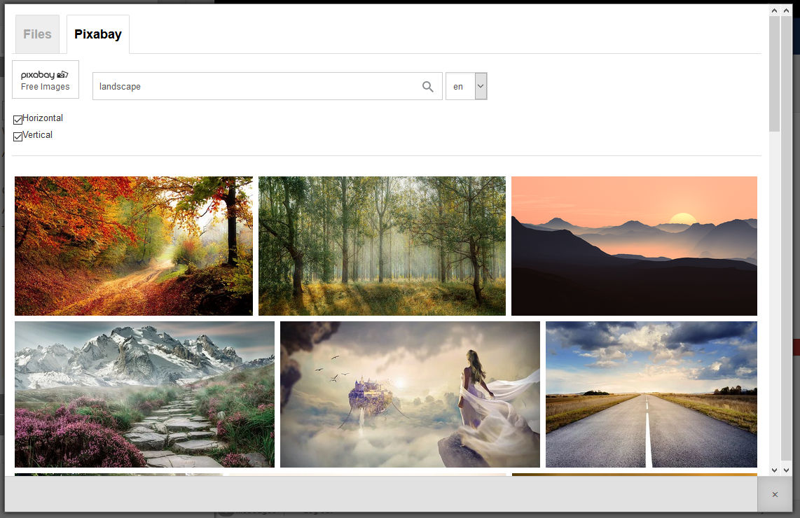 Pixabay integrated into Template Creator CK